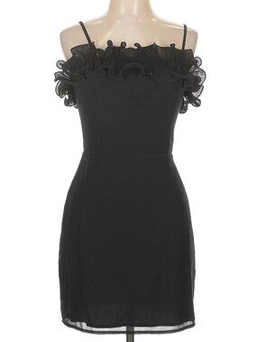LE LIS Black Dress with Ruffle Detail - Women’s M - EUC